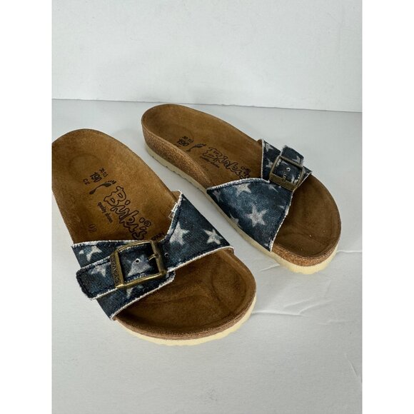 Birkenstock Birki’s Girls Madrid Sandals Canvas Stars EU 30 (US 12 Kids) America - Picture 2 of 6